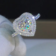 Fashion Heart Shaped Zircon Ring