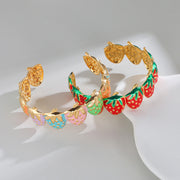 Fashion Personality Stainless Steel Strawberry Drip Bracelet
