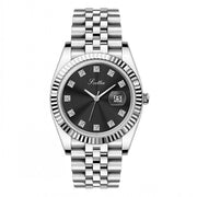 Women's Simple Elegant Solid Steel Belt Calendar Watch