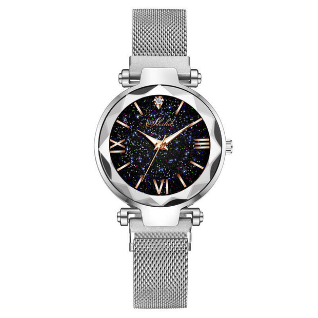 Starry Quartz Watch Lazy Magnet Strap