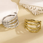 Retro Hollow Skull Paw Bracelet For Women