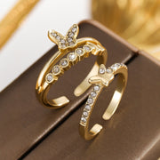 Japanese And Korean Retro Minimalist Butterfly Ring