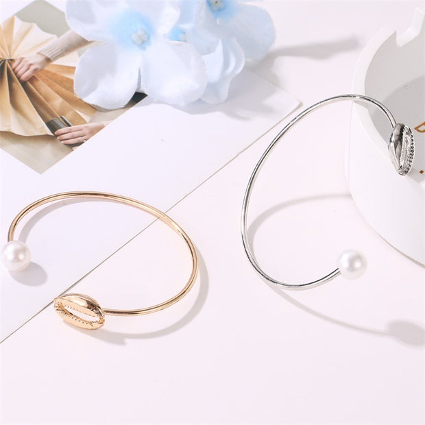 Simple Temperamental All-match Pearl Opening Bracelet