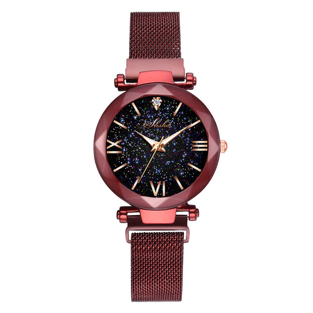 Starry Quartz Watch Lazy Magnet Strap