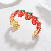 Fashion Personality Stainless Steel Strawberry Drip Bracelet