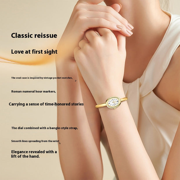 Women's Multifunctional Oval Retro Quartz Watch