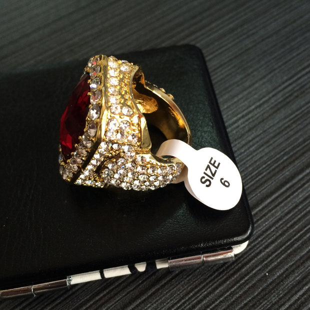 Men's Hip Hop Exaggerated Gold-plated Light Luxury Ring