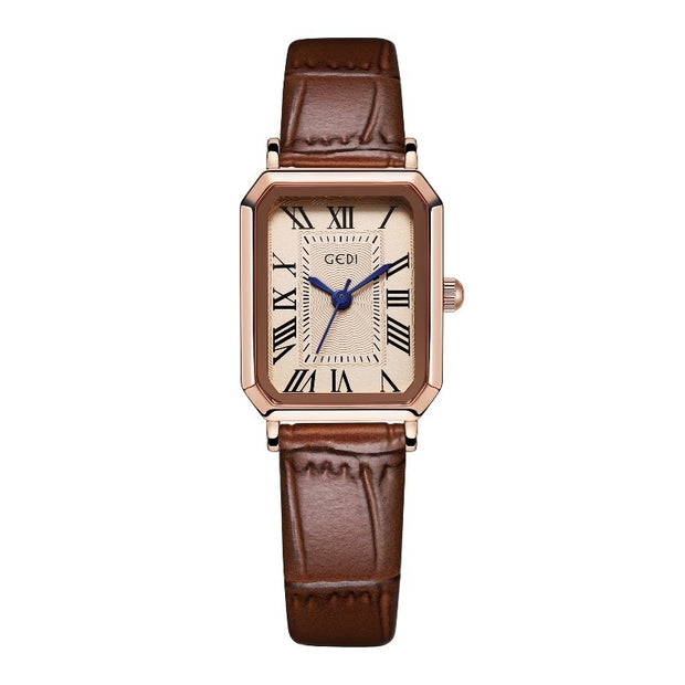 Women's All-match Waterproof Retro Small Square Watch