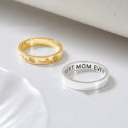 Fashionable Personalized Birthday Flower Ring